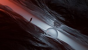 Animation Walking In a Sci-Fi Environment 3D model