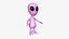 Cute Alien A09 Pink Black - Simple - Character Design