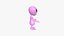 Cute Alien A09 Pink Black - Simple - Character Design