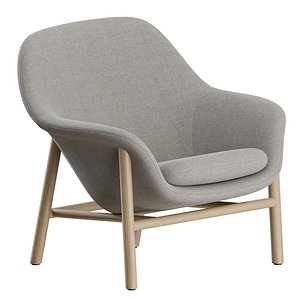 Drape Lounge Chair Wood by Normann Copenhagen 3D model