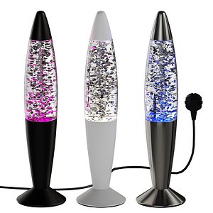 3D model RGB Glitter Lava  Lamp