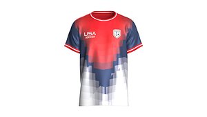 Men USA Chevron Gradient Sublimation Sports Jersey 3D model