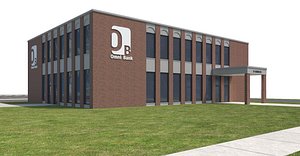 Commercial 033 Bank Office Building With Drive Thru