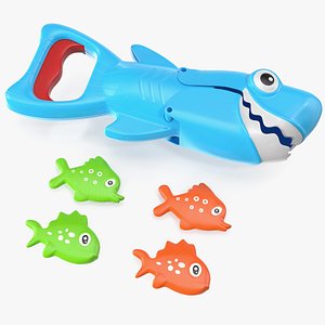 shark grabber bath toy 3D model