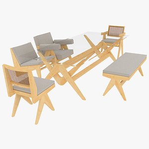 3D cassina table seating model