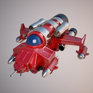 space fighter spaceship 3d model