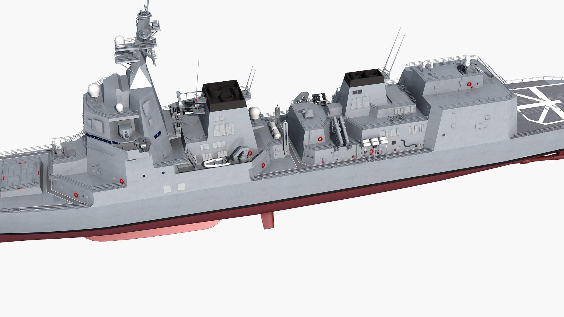3D Asahi class destroyer 25DD - TurboSquid 2171425