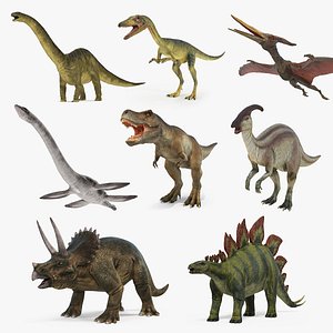 3D dinosaurs 3 model