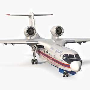 Beriev Be 200 Aircraft Rigged for Maya