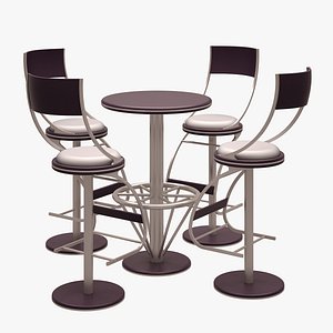 Bar Chair and Table Set 01