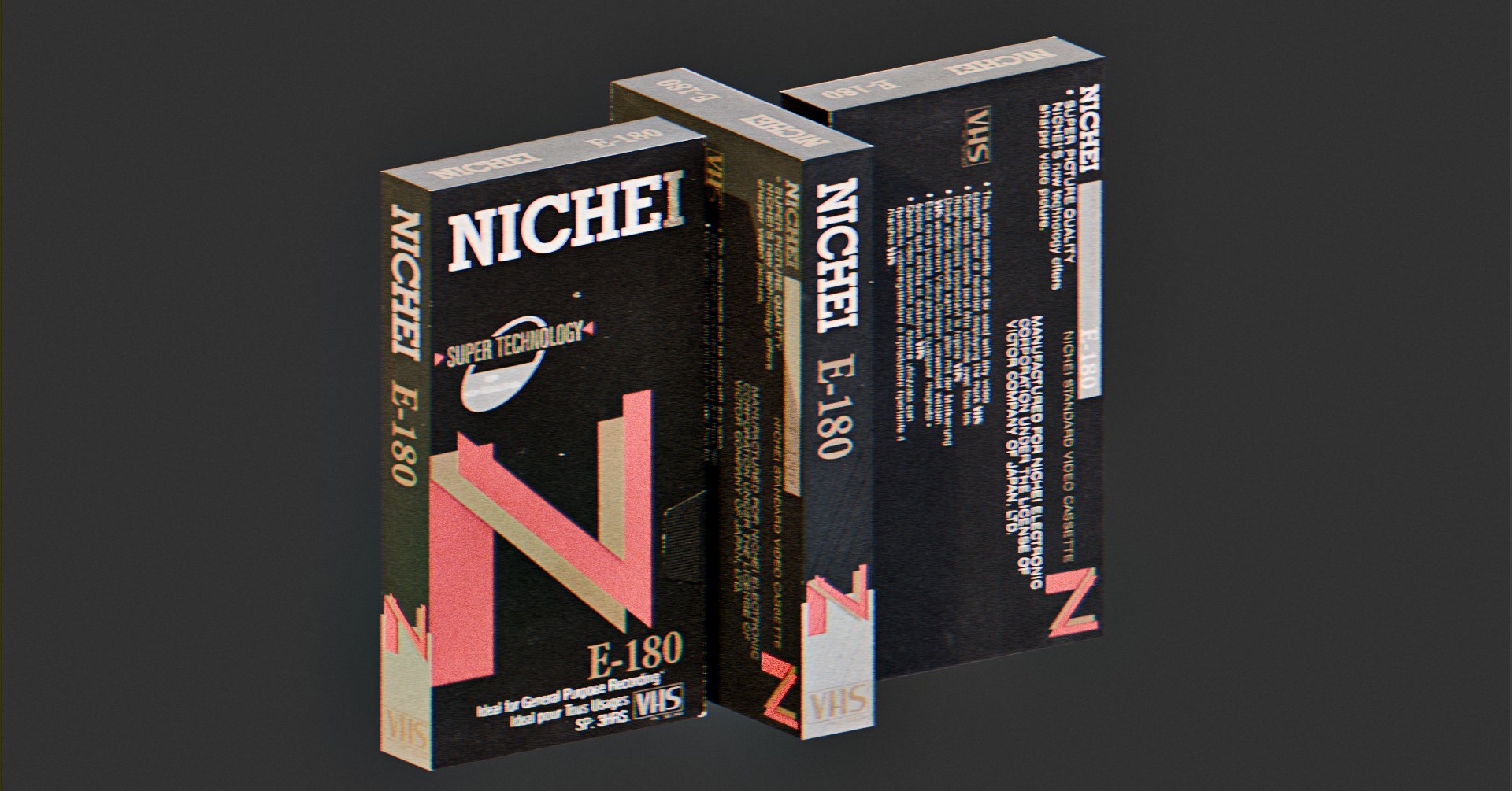 VHS Nichei E-180 3D model https://p.turbosquid.com/ts-thumb/Ov/tkoEXr/4E/preview4/png/1789198068/1920x1080/fit_q87/1b0497695ac937a7c952886f79f2b17d38d6dece/preview4.jpg