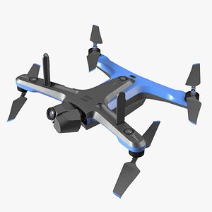 3D Autonomous Drone Skydio 2 Plus Off State Rigged model