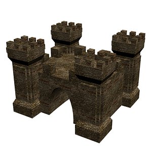 3D medieval gate 1 model
