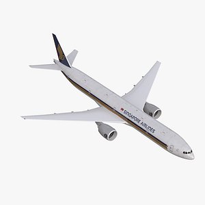 3d boeing 777-300 singapore airlines model