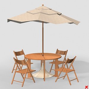 3d model patio furniture
