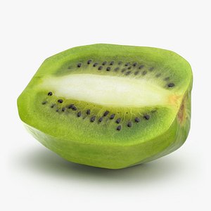 3D Peeled Kiwi Cut 1