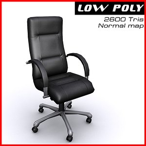 leather arm chair 3d model