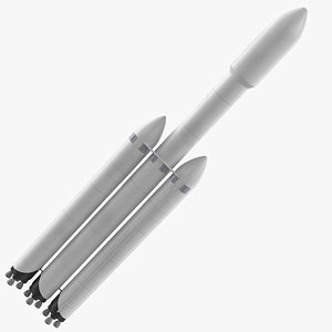 3D falcon heavy rocket