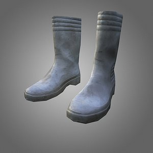3d low-poly boots