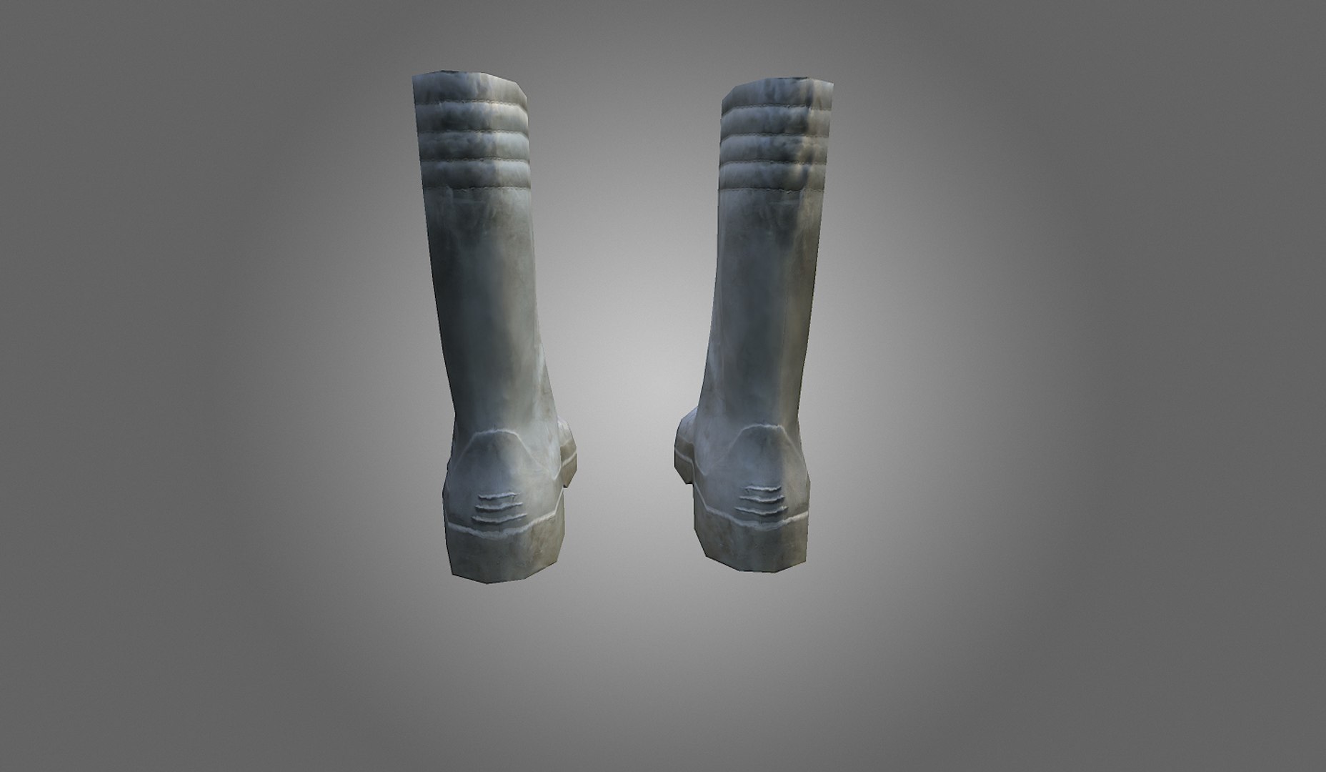 3d low-poly boots https://p.turbosquid.com/ts-thumb/Ow/JMLlVK/X3FjayNq/screenshot3/jpg/1472367067/1920x1080/fit_q87/2fd7c414ff375a83c7662c9600e9fd93b5034029/screenshot3.jpg