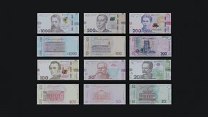 3D ukraine money