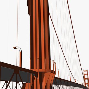 golden gate bridge vehicle 3D