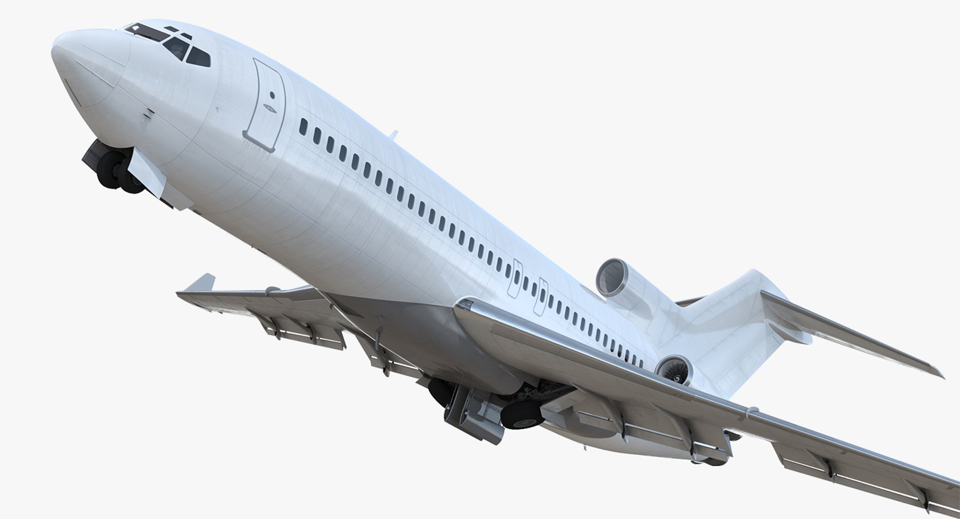 Boeing 727 100 Private Generic Rigged 3D model preview