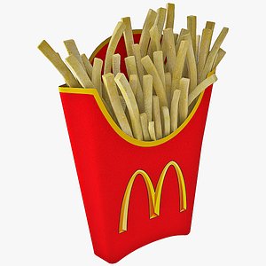 mcdonald s french fries 3d obj