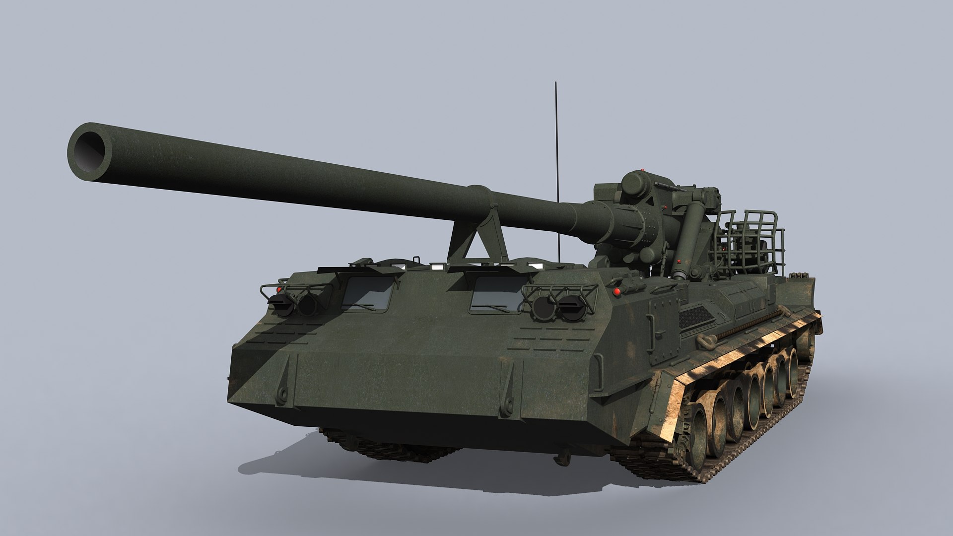 Soviet Russian Artillery 2s7 Pion 3d Model