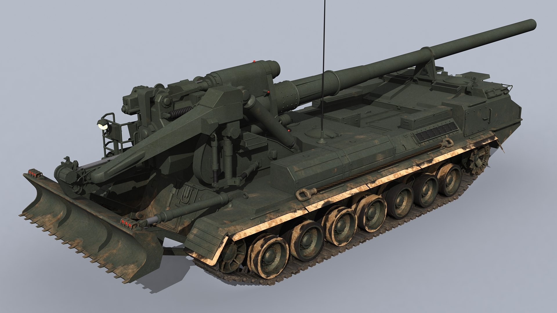Soviet Russian Artillery 2s7 Pion 3d Model