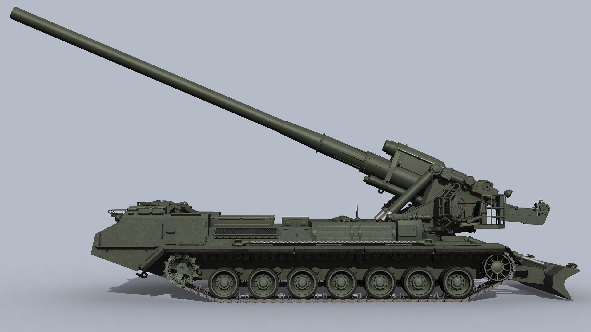 Soviet Russian Artillery 2s7 Pion 3d Model