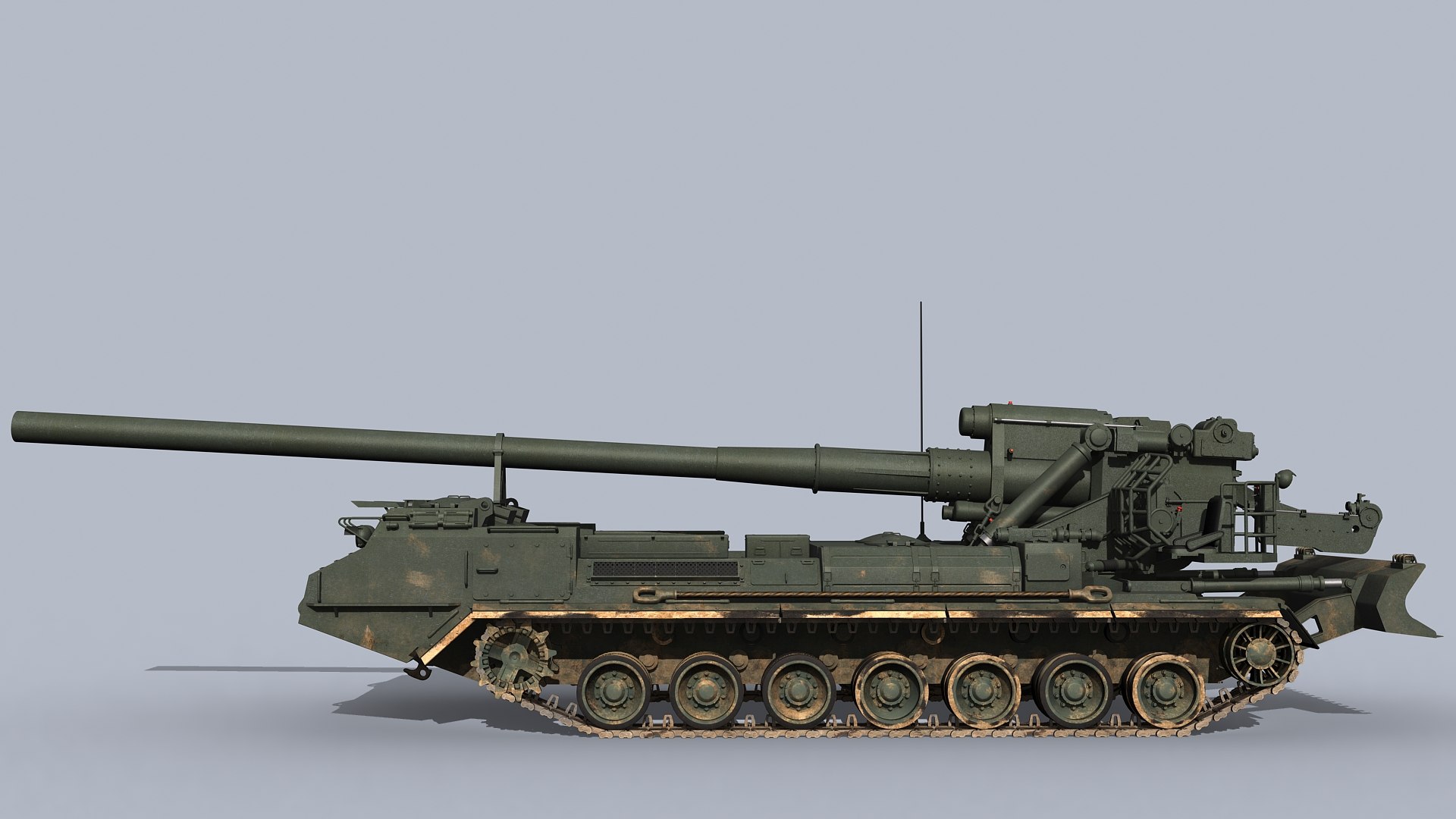 Soviet Russian Artillery 2s7 Pion 3d Model