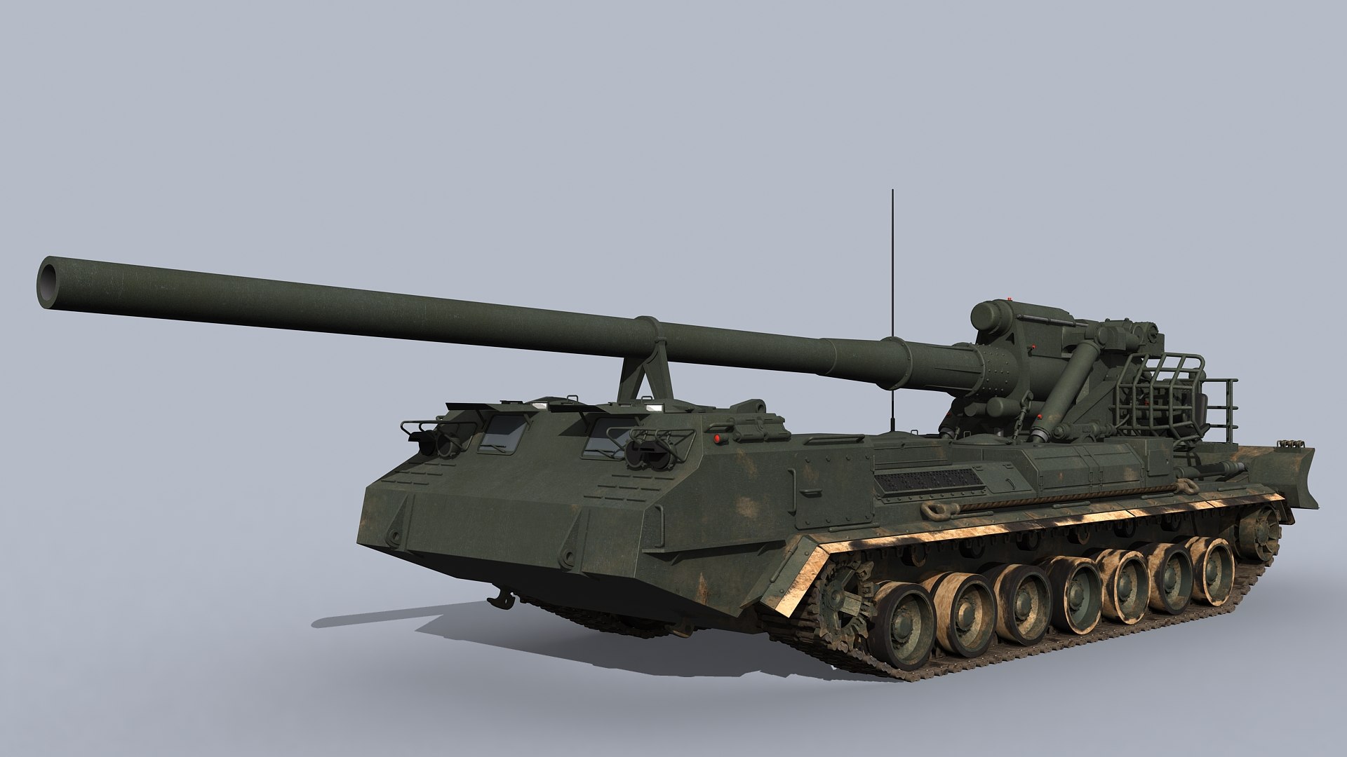 Soviet Russian Artillery 2s7 Pion 3d Model