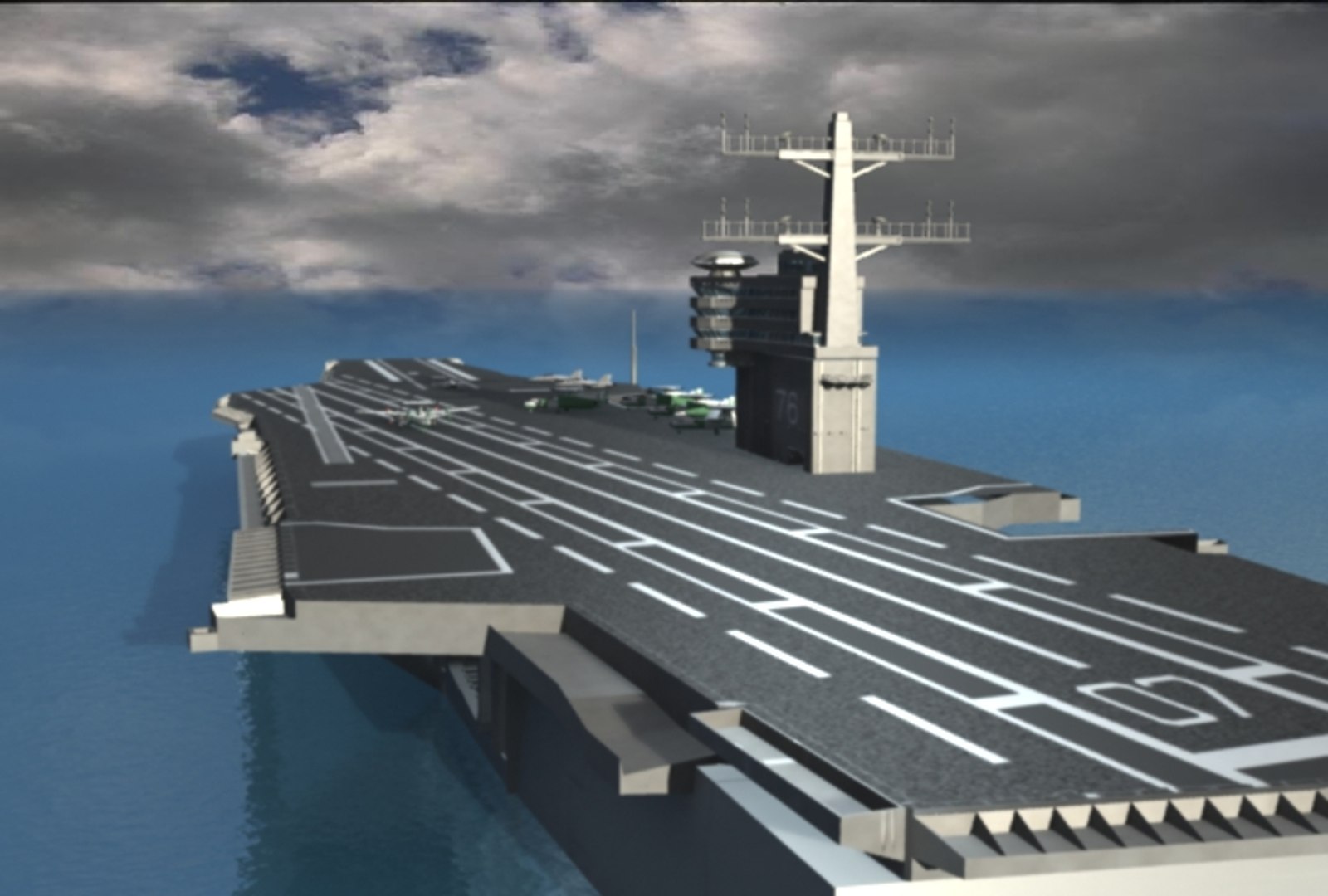 Uss Ronald Reagan Aircraft 3d Model