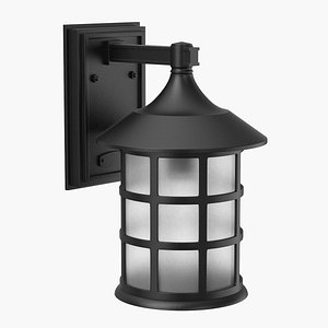 3D model street lantern lights
