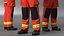 3D model firefighter suit neutral pose