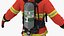 3D model firefighter suit neutral pose