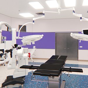 3D model Operating Room Rigged