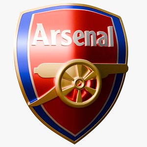 Arsenal Crest - Low Poly PBR 3D Model