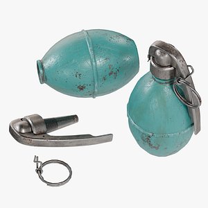 French Smoke Grenade Mle 1916 3D model