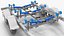 3D model Boat Trailer with Rollers