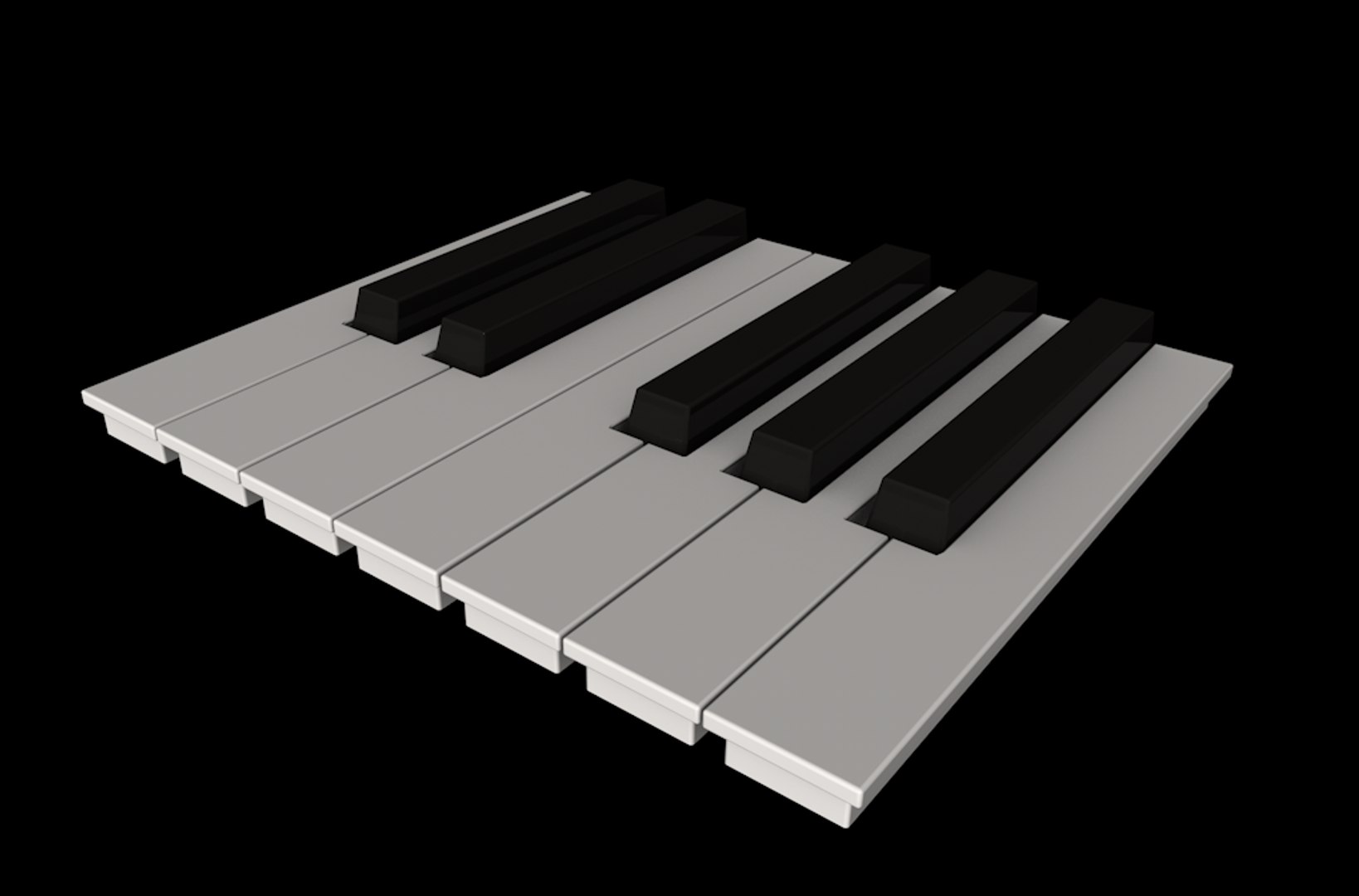3d Model Octave Keys Keyboards