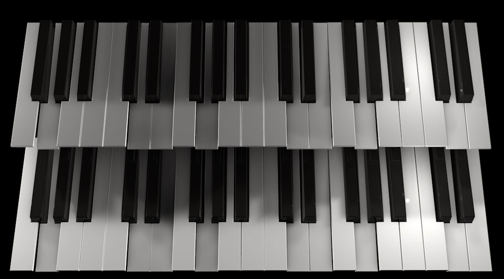 3d Model Octave Keys Keyboards