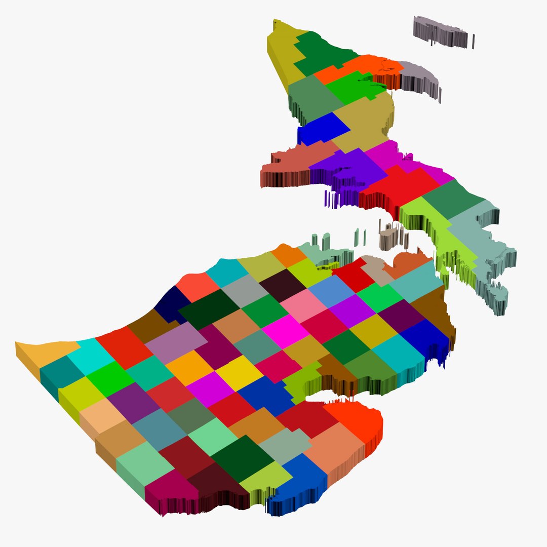 3d counties michigan model