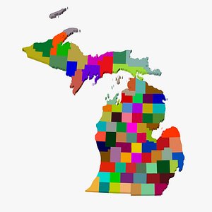 3d counties michigan model