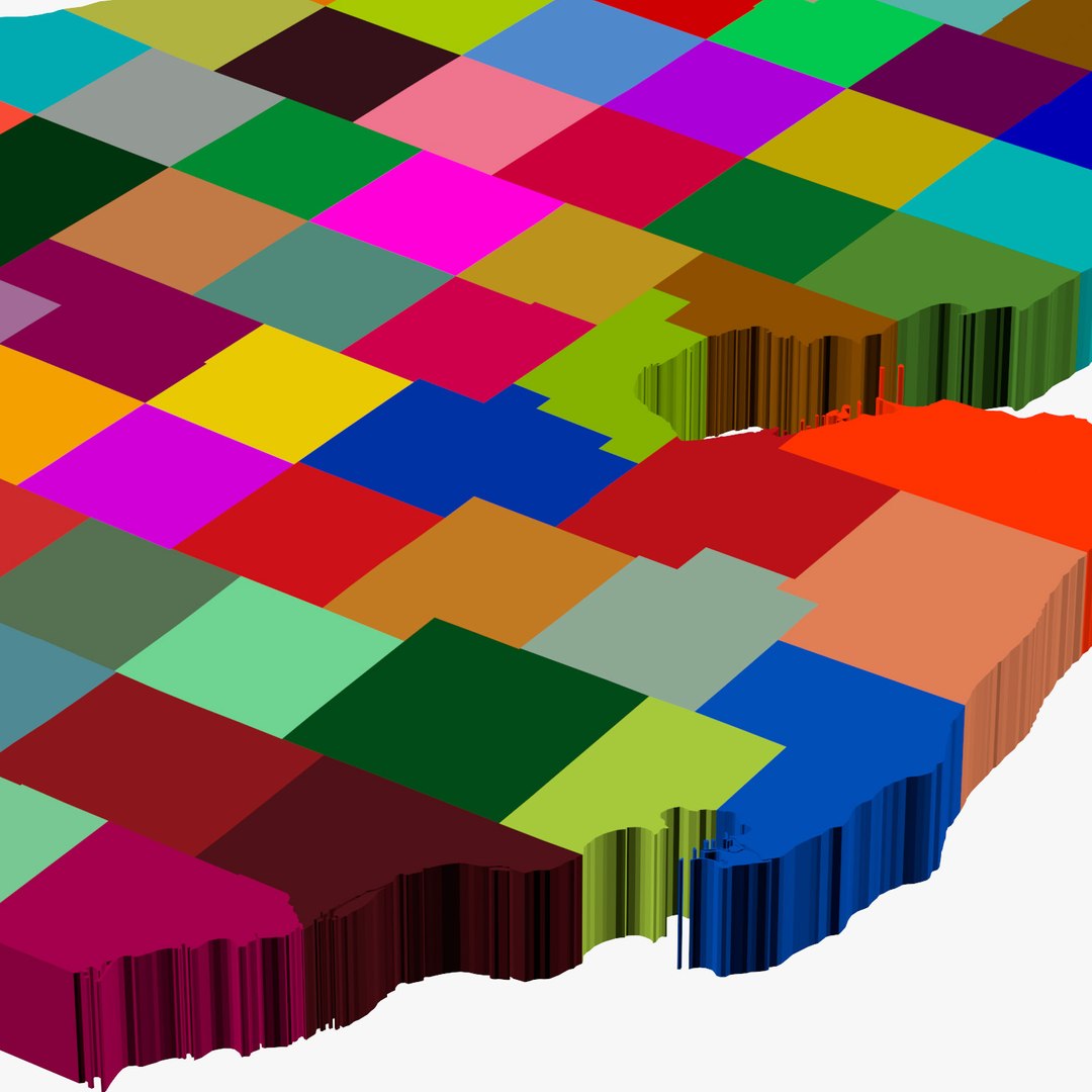 3d counties michigan model