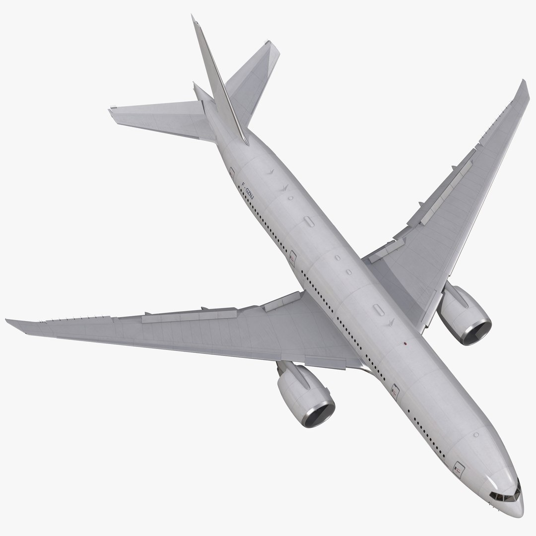 Boeing 777 200LR Generic Rigged 3D Model 3D model preview