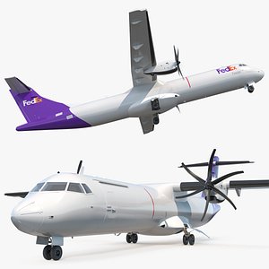 FedEx ATR 72-600 Cargo Aircraft 3D model