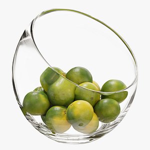 3D Large Slant Fruit Bowl Mandarin model
