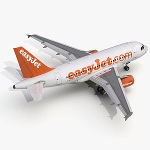 airbus a318 easyjet 3d 3ds